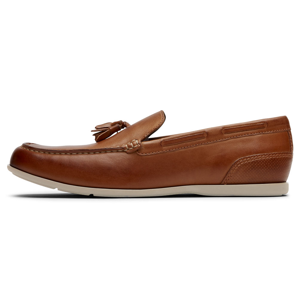 Rockport Singapore Mens Loafers - Malcom Tassel Brown - IX8397425